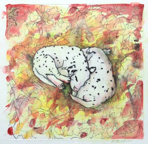 Dalmation Pups
13x13
mixed media on paper